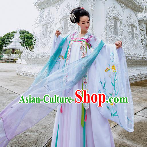 Chinese Ancient Empress Garment Costumes Tang Dynasty Court Woman Clothing Traditional Embroidered Hanfu Dress