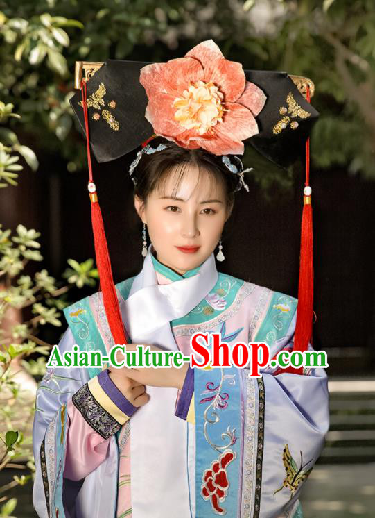 Chinese Qing Dynasty Princess Garment Costumes Traditional Manchu Lady Clothing TV Series My Fair Princess Xiao Yanzi Dress