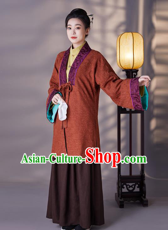 Chinese Ancient Noble Woman Garment Costumes Ming Dynasty Dowager Countess Clothing