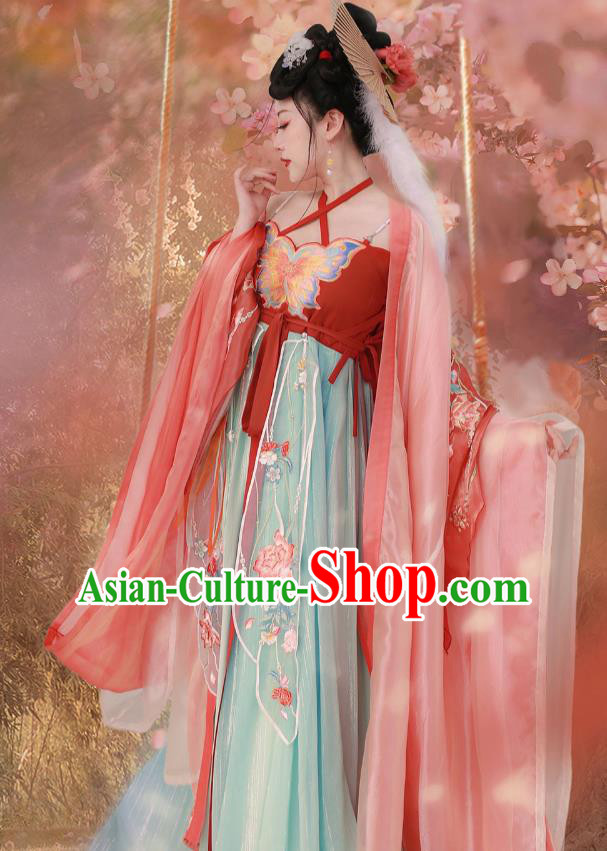Chinese Traditional Hanfu Dress Tang Dynasty Imperial Concubine Garment Costumes Ancient Palace Beauty Clothing