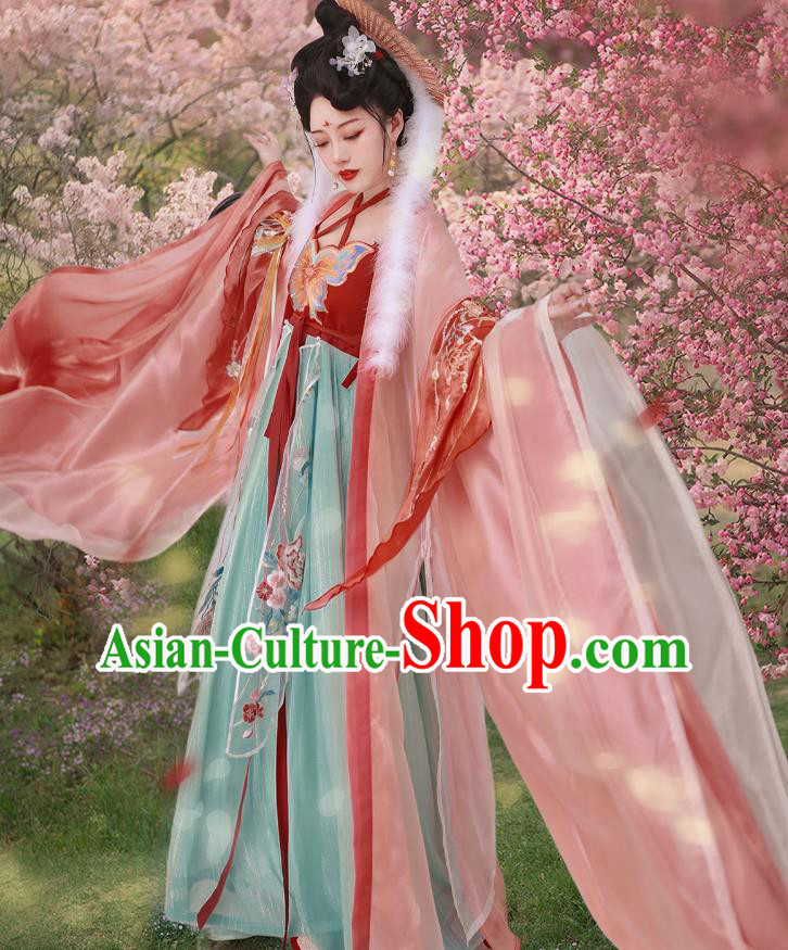 Chinese Traditional Hanfu Dress Tang Dynasty Imperial Concubine Garment Costumes Ancient Palace Beauty Clothing