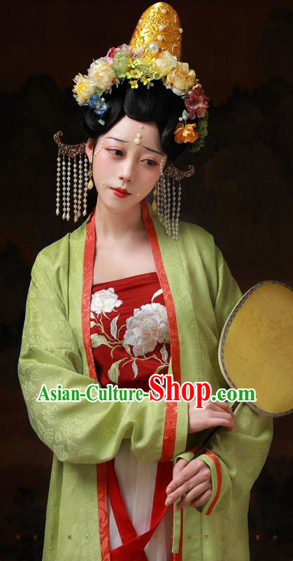 Chinese Song Dynasty Imperial Concubine Garment Costumes Traditional Clothing Ancient Palace Beauty Dresses