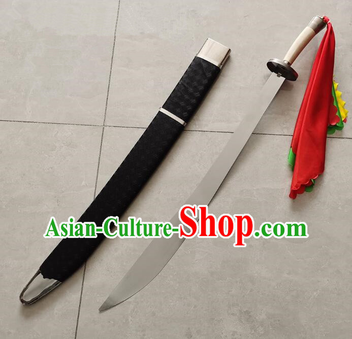 Top Handmade Wushu Blade Tai Chi Broadsword Performance Chinese Stainless Steel Blade