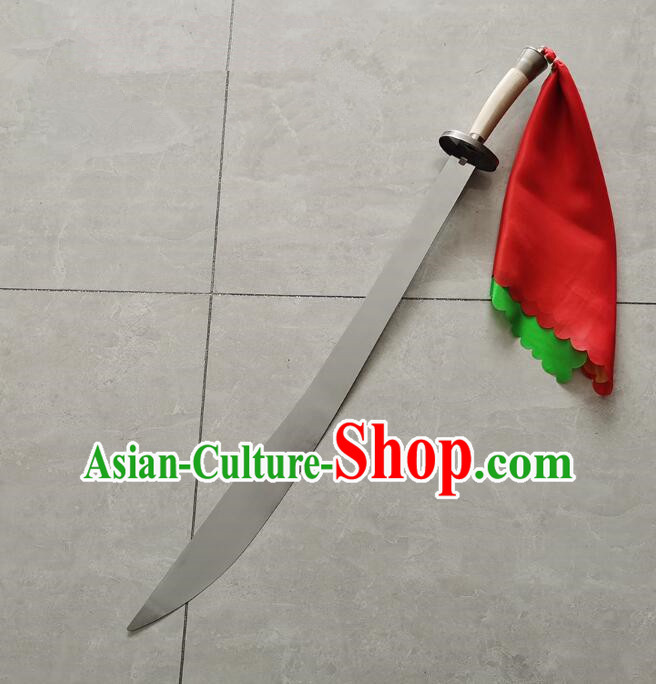 Top Handmade Wushu Blade Tai Chi Broadsword Performance Chinese Stainless Steel Blade