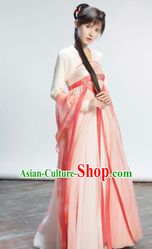 Chinese Ancient Young Beauty Clothing Traditional Wuxia Swordswoman Garments TV Series Love and Redemption Chu Linglong Costume