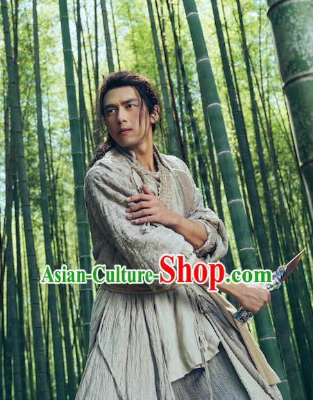 Chinese Romance Movie Soul Snatcher Bai Shi San Clothing Traditional Garment Ancient Swordsman Costume