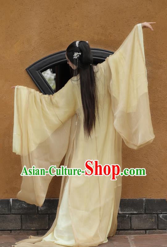 Chinese Traditional Swordswoman Hanfu Dress Ancient Fairy Clothing Jin Dynasty Princess Garment Costumes
