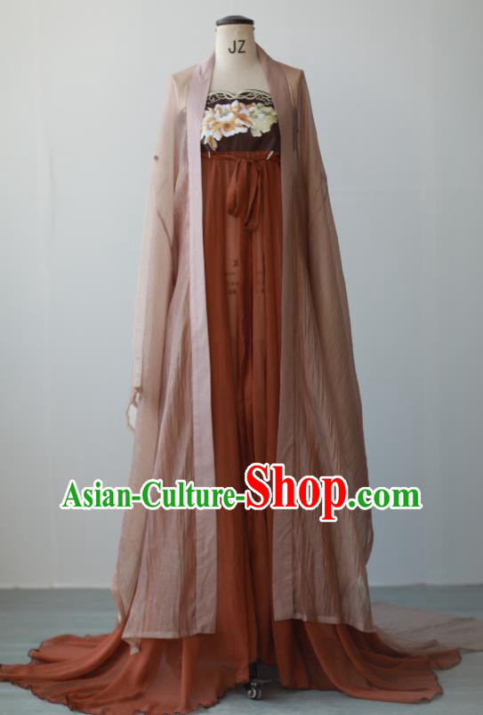 Chinese Tang Dynasty Princess Garment Costumes Traditional Hanfu Dress Ancient Court Beauty Clothing