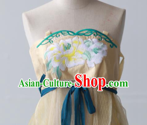 Chinese Ancient Palace Beauty Clothing Tang Dynasty Princess Garment Costumes Traditional Green Hanfu Dresses