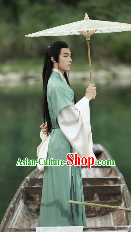 Chinese Ming Dynasty Scholar Garment Costumes Traditional Hanfu Apparel Ancient Swordsman Clothing