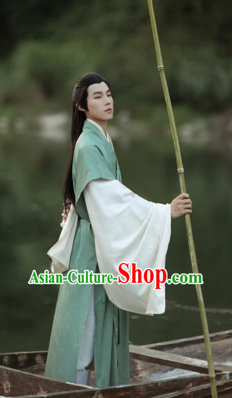 Chinese Ming Dynasty Scholar Garment Costumes Traditional Hanfu Apparel Ancient Swordsman Clothing