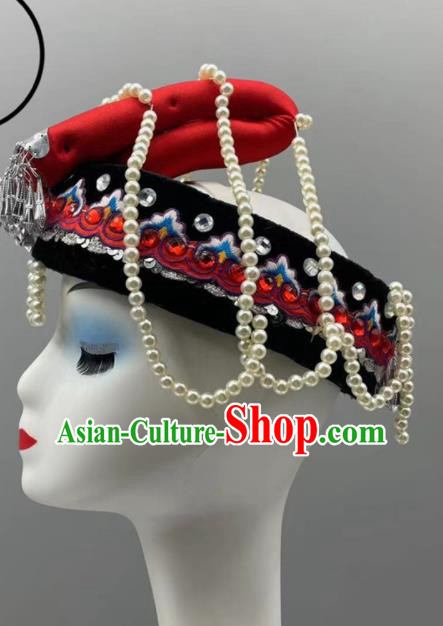 Chinese Ethnic Festival Hair Jewelry Ethnic Women Headwear She Nationality Dance Hat