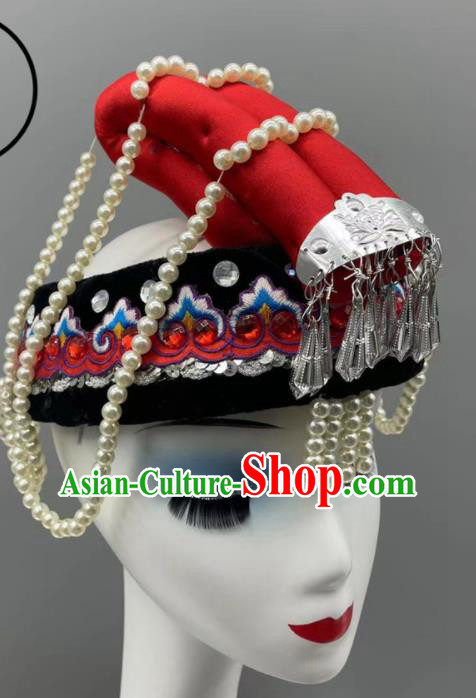 Chinese Ethnic Festival Hair Jewelry Ethnic Women Headwear She Nationality Dance Hat
