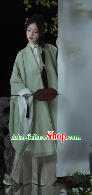 Chinese Ancient Royal Princess Clothing Traditional Green Hanfu Dresses Ming Dynasty Young Lady Costumes