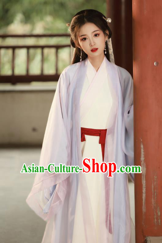 Chinese Jin Dynasty Princess Costume Ancient Swordswoman Clothing Traditional Hanfu Dress