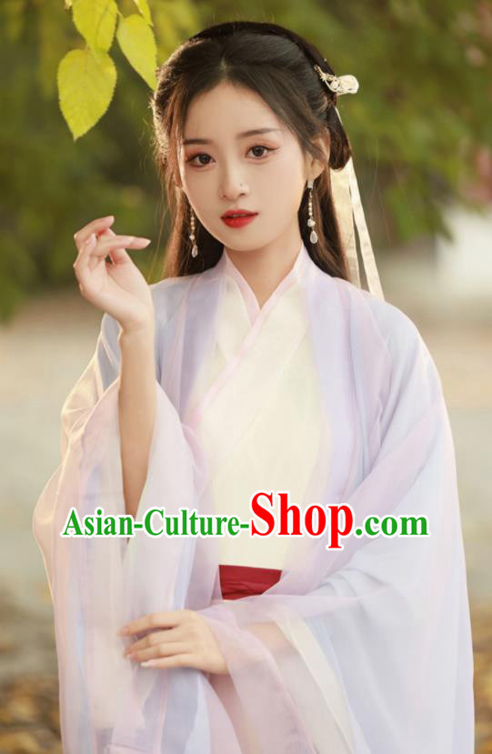 Chinese Jin Dynasty Princess Costume Ancient Swordswoman Clothing Traditional Hanfu Dress