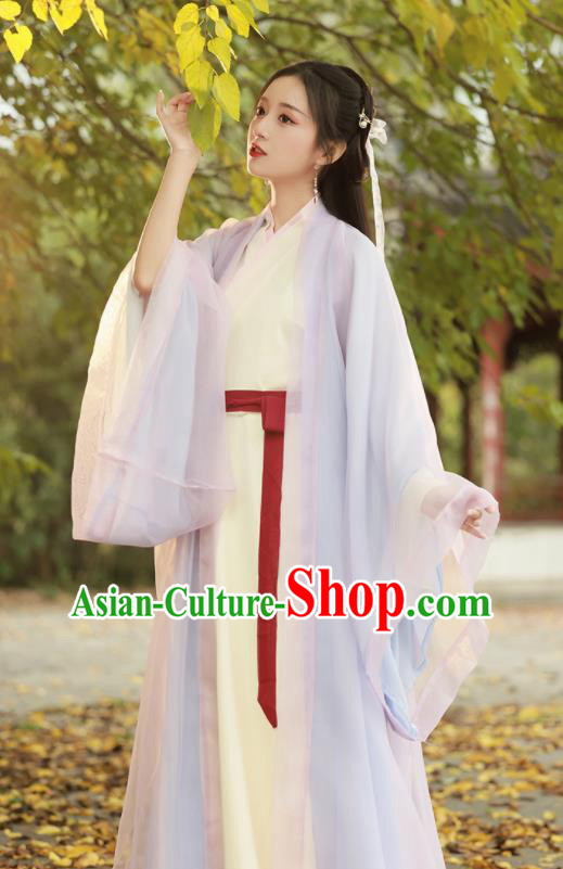 Chinese Jin Dynasty Princess Costume Ancient Swordswoman Clothing Traditional Hanfu Dress