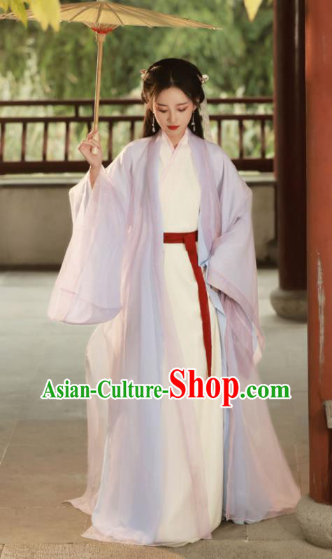 Chinese Jin Dynasty Princess Costume Ancient Swordswoman Clothing Traditional Hanfu Dress