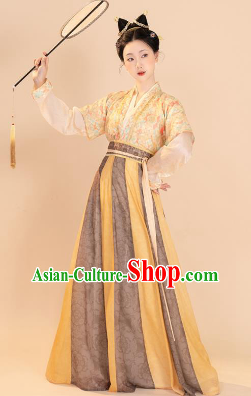 Chinese Tang Dynasty Palace Beauty Garment Costumes Ancient Fairy Clothing Traditional Hanfu Dresses