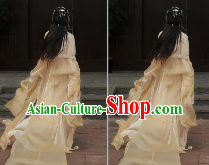Chinese Ancient Young Beauty Clothing Jin Dynasty Swordswoman Garment Costumes Traditional Orangepink Hanfu Dresses