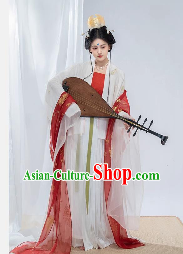 China Traditional Song Dynasty Court Woman Hanfu Dresses Ancient Imperial Consort Costumes Complete Set