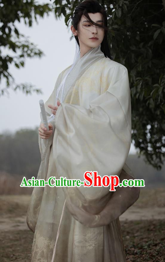 China Traditional Hanfu Robes Ancient Swordsman Costume Ming Dynasty Young Male Clothing