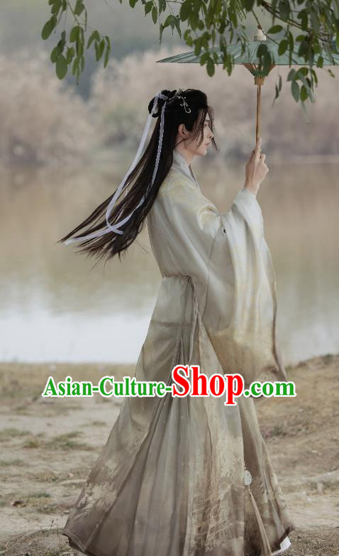 China Traditional Hanfu Robes Ancient Swordsman Costume Ming Dynasty Young Male Clothing
