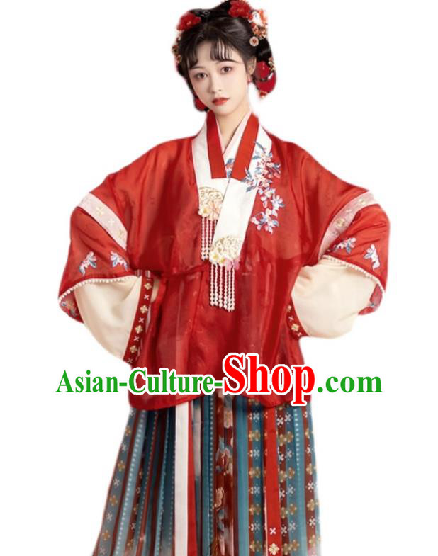 China Ming Dynasty Princess Clothing Traditional Hanfu Dresses Ancient Young Lady Costumes