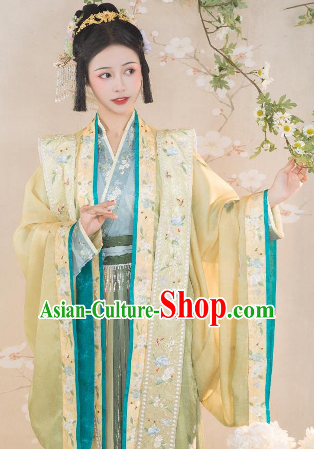 China Ancient Court Woman Costumes Song Dynasty Empress Clothing Traditional Embroidered Hanfu Dress