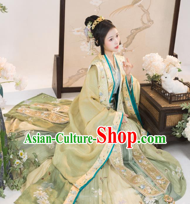 China Ancient Court Woman Costumes Song Dynasty Empress Clothing Traditional Embroidered Hanfu Dress