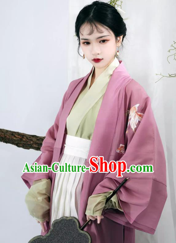 China Ancient Young Woman Costumes Traditional Female Hanfu Fashion Song Dynasty Replica Dress