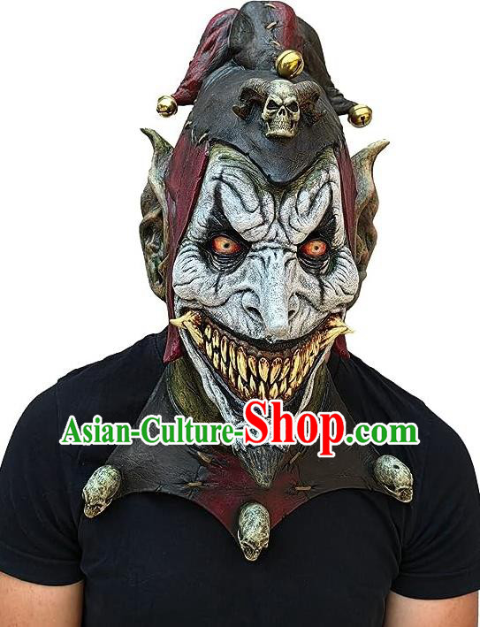 Top Cosplay Demon Prop Halloween Horror Mask Fancy Ball Clown Headwear