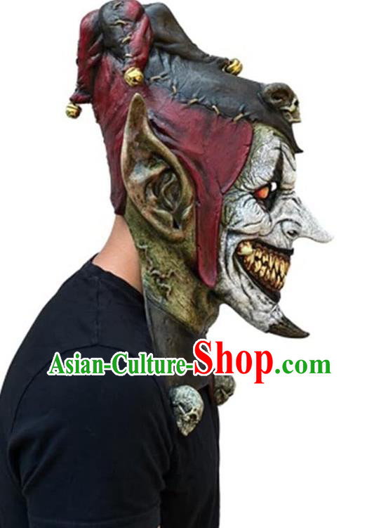Top Cosplay Demon Prop Halloween Horror Mask Fancy Ball Clown Headwear