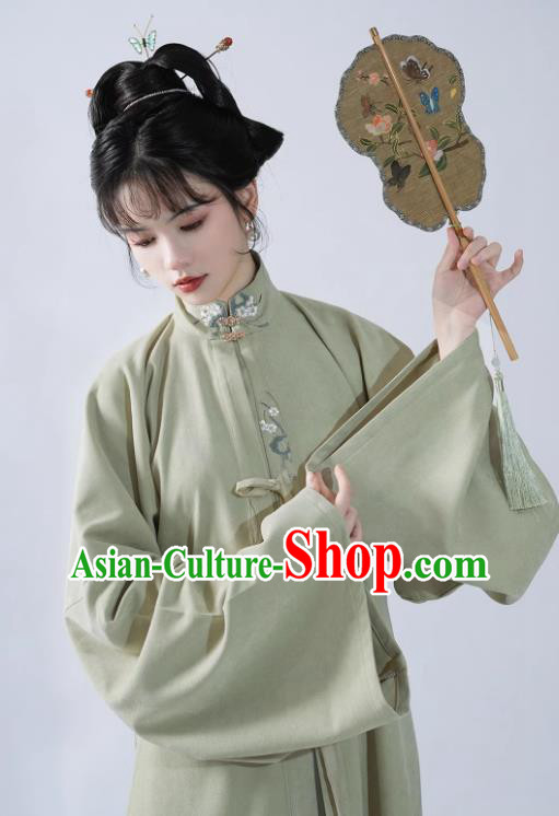 China Ming Dynasty Replica Costumes Young Woman Hanfu Traditional Fashion Ancient Noble Mistress Outfit