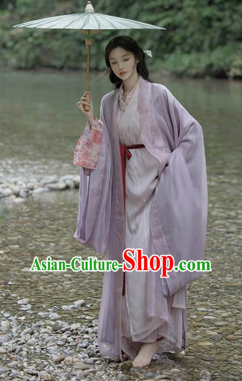 China Female Hanfu Ancient Royal Princess Dress Song Dynasty Young Lady Replica Costumes
