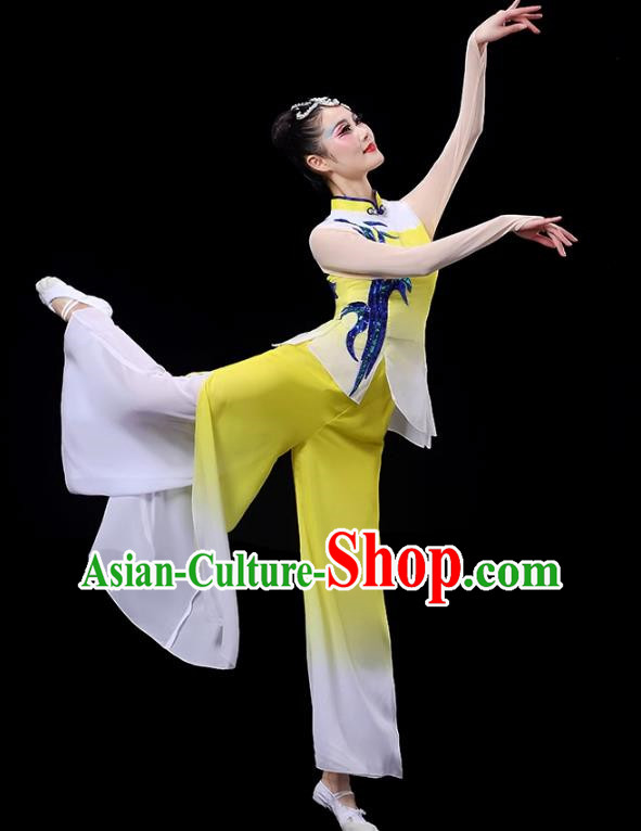 Classical Dance Costumes Yellow River Water Passes In Front Of My House Dance Costumes Fan Dance Costumes Square Dance Competition Yangko Costumes