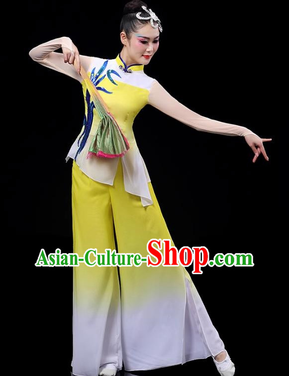 Classical Dance Costumes Yellow River Water Passes In Front Of My House Dance Costumes Fan Dance Costumes Square Dance Competition Yangko Costumes