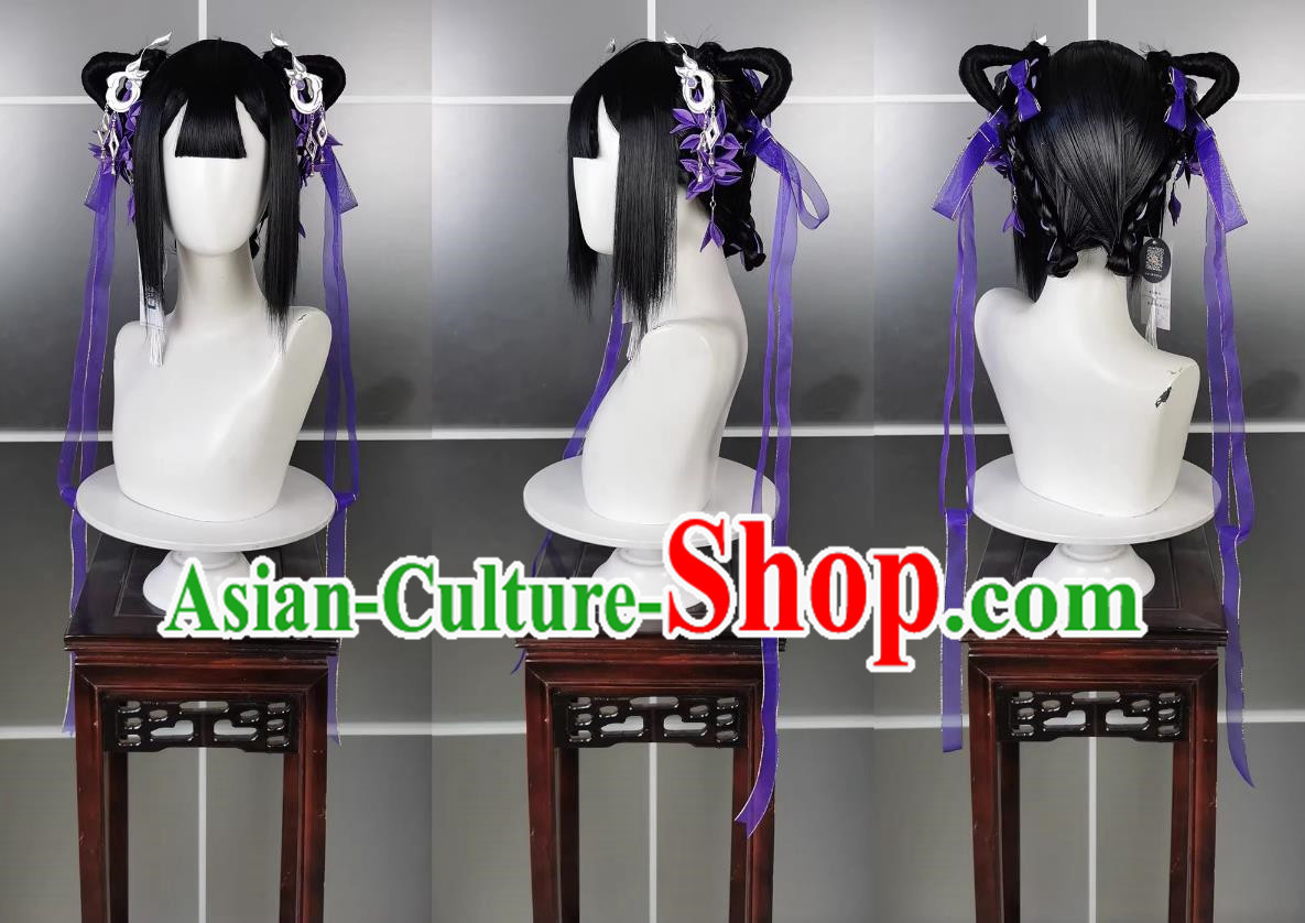 Wanhua Loli Chengji Hualuo Wig Headdress Jianwang 3 Jiansan Cosplay Headpiece