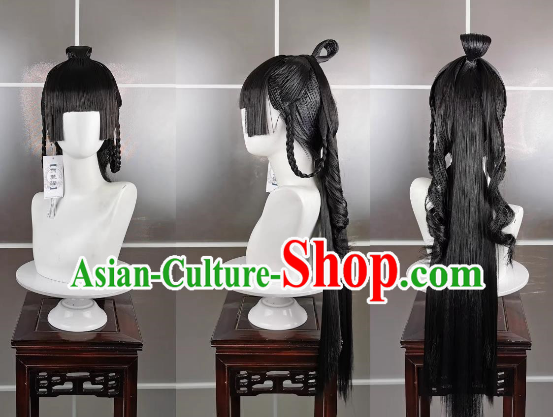 Chunyang Loli He Mengmei Luo Wig Headdress Jianwang 3 Jiansan Cosplay Headpiece