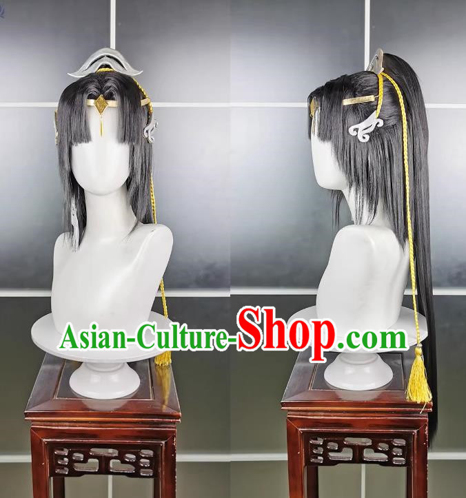 Hidden Sword Adult Confucian Second Miss Wig and Headdress Jianwang 3 Jiansan Cosplay Headpiece