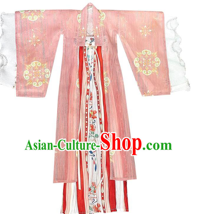 Customize Ancient Girl Light Pink Ruqun Dress Handmade BJD Costume Top Figurine Hanfu Clothing