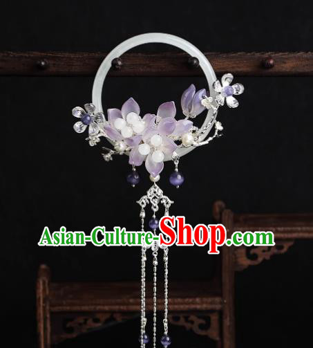 Handmade Tassel Headgear Chinese Ancient Princess Hair Stick Top Hanfu Hair Jewelry