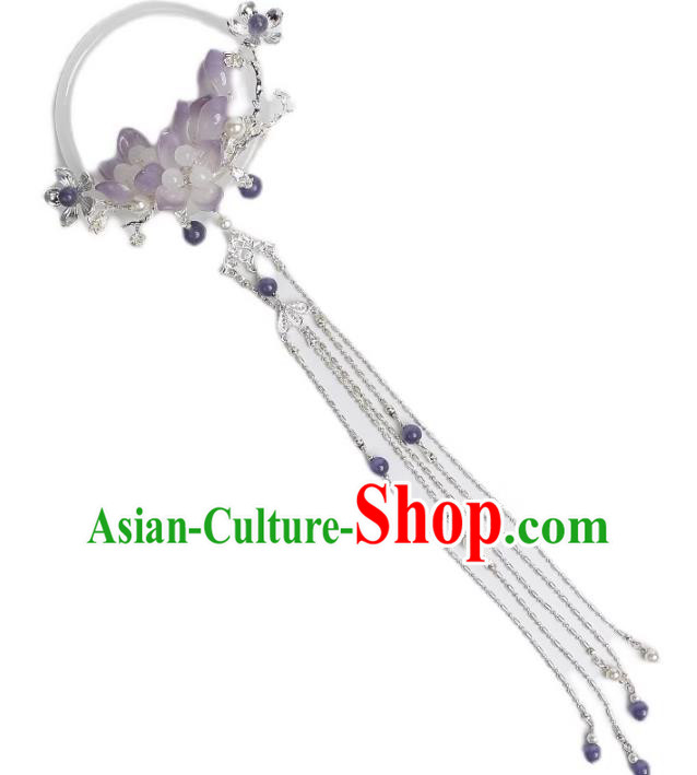 Handmade Tassel Headgear Chinese Ancient Princess Hair Stick Top Hanfu Hair Jewelry