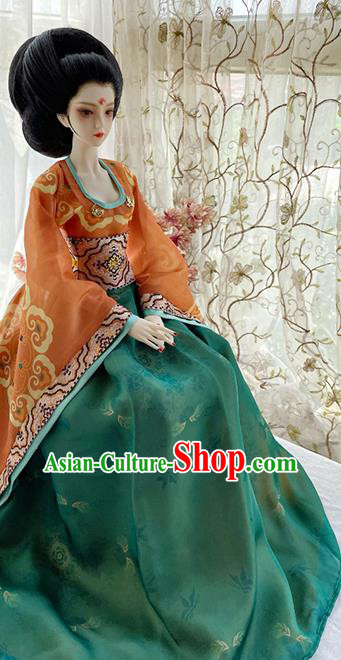 Handmade BJD Doll Costume China Hanfu Clothing Customize Doll Tang Dynasty Ruqun Dress