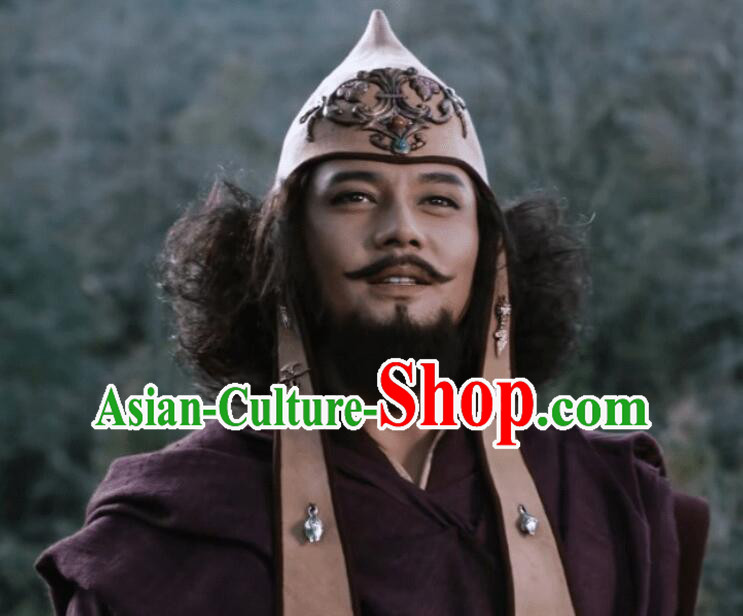 China Ancient Tibetan Monk Clothing 2021 TV Series Demi Gods and Semi Devils Martial Arts Master Jiumo Zhi Replica Costume