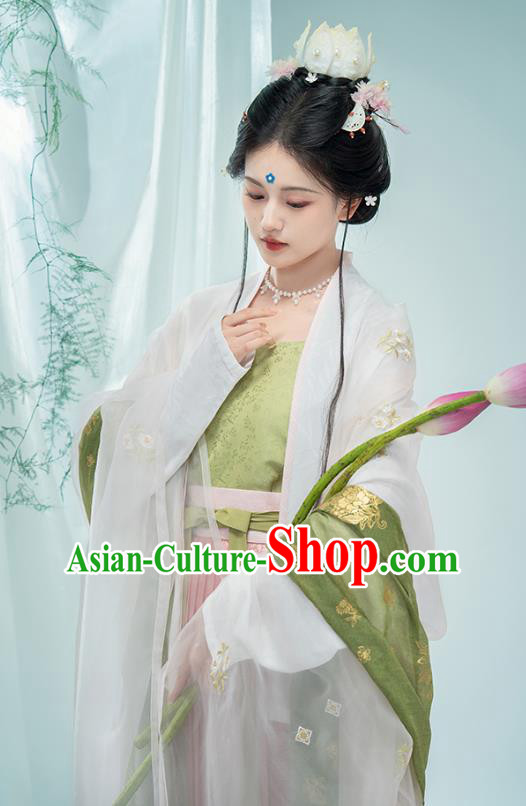 China Traditional Hanfu Ancient Song Dynasty Palace Lady Dress Costumes Complete Set