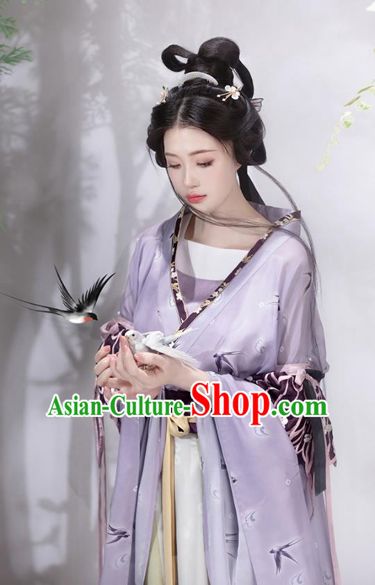 China Traditional Hanfu Dresses Ancient Southern and Northern Dynasties Court Lady Costumes