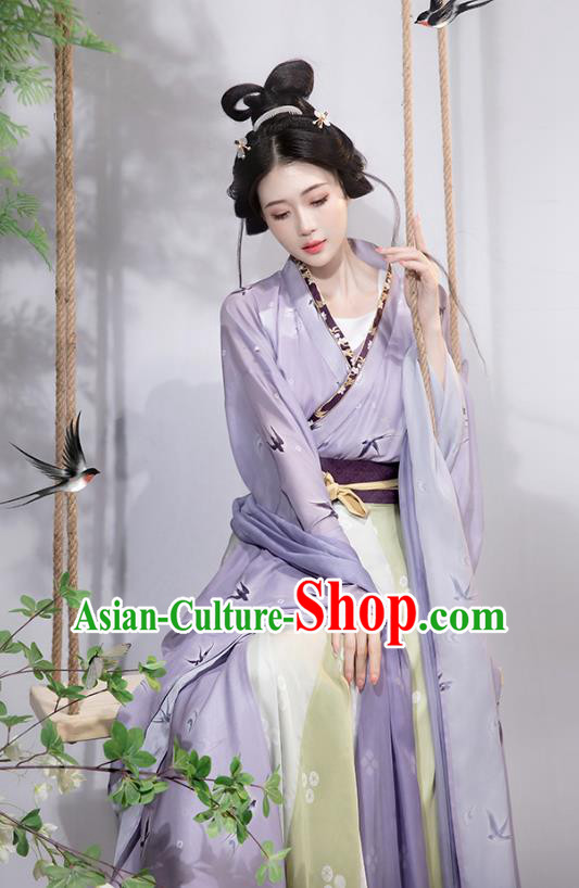 China Traditional Hanfu Dresses Ancient Southern and Northern Dynasties Court Lady Costumes