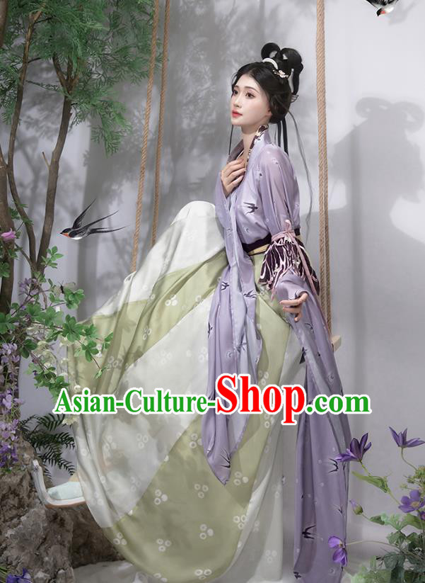 China Traditional Hanfu Dresses Ancient Southern and Northern Dynasties Court Lady Costumes