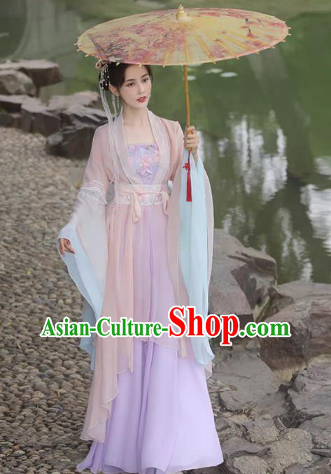 China Traditional Hanfu Classical Dance Dress Jin Dynasty Princess Clothing Ancient Fairy Costumes